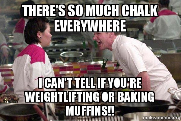 Image result for crossfit chalk handprints