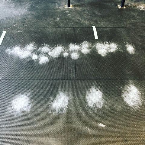 Image result for crossfit chalk handprints